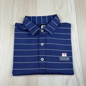 FootJoy FJ Golf Polo Shirt Striped Performance Travelers Championship TPC Medium